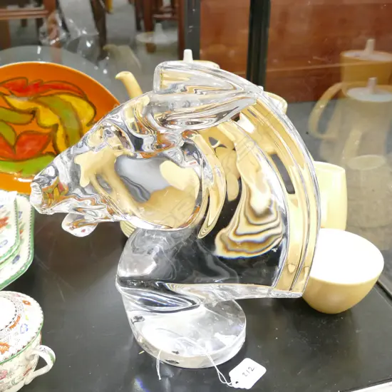 SEVRES CRYSTAL HORSE HEAD