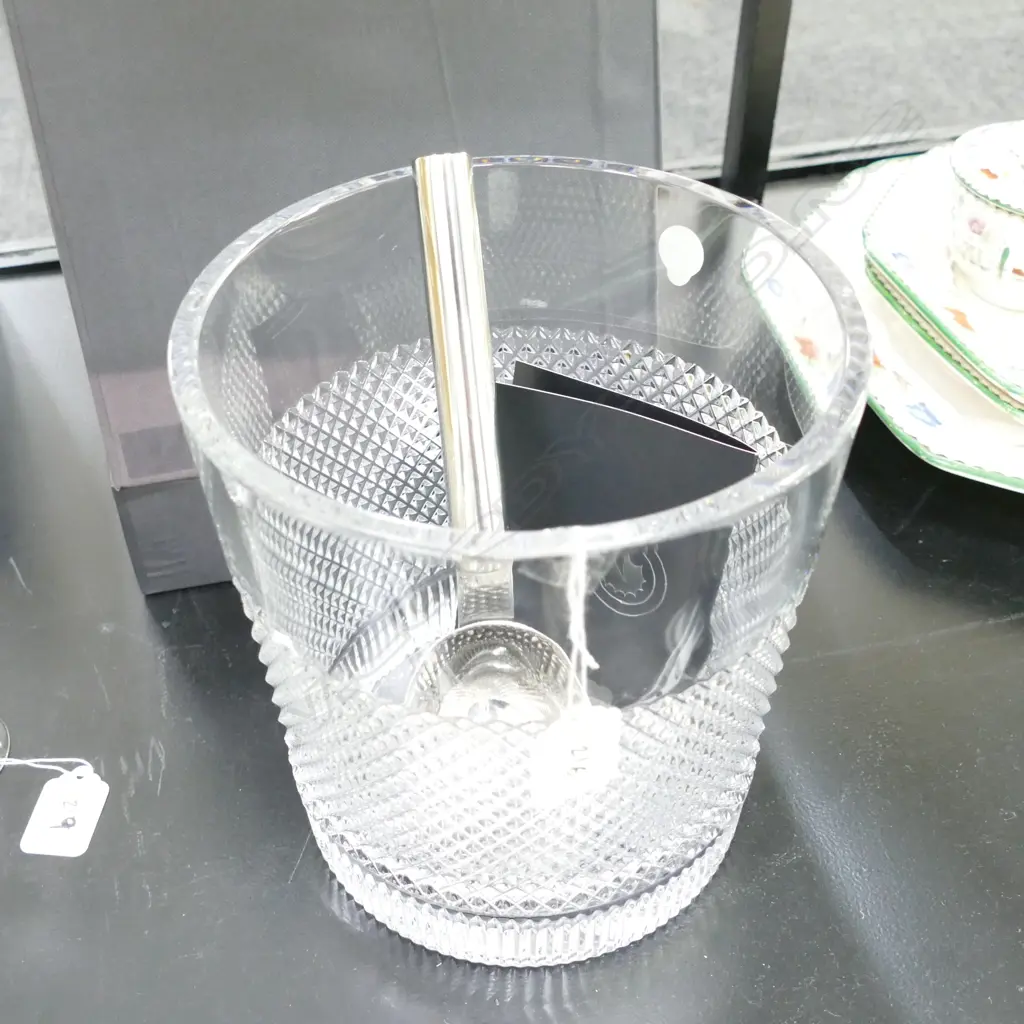 WATERFORD CRYSTAL ICE BUCKET + SCOOP IN BOX AS NEW Image 1++