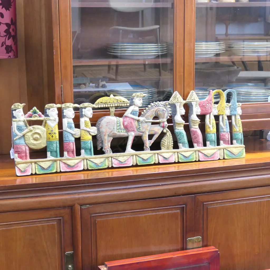 INDONESIAN CARVED PANEL L 970 MM Image 1++