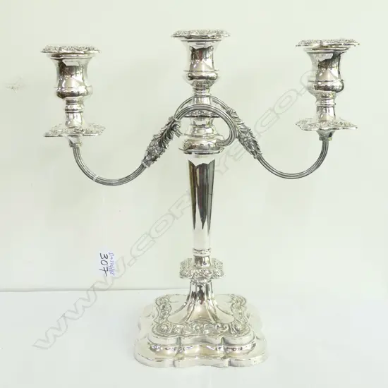 EP 3 BRANCH CANDELABRA H 350 MM 