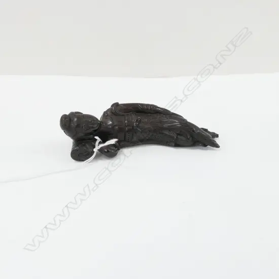 CHINESE CARVED RED SANDALWOOD LADY