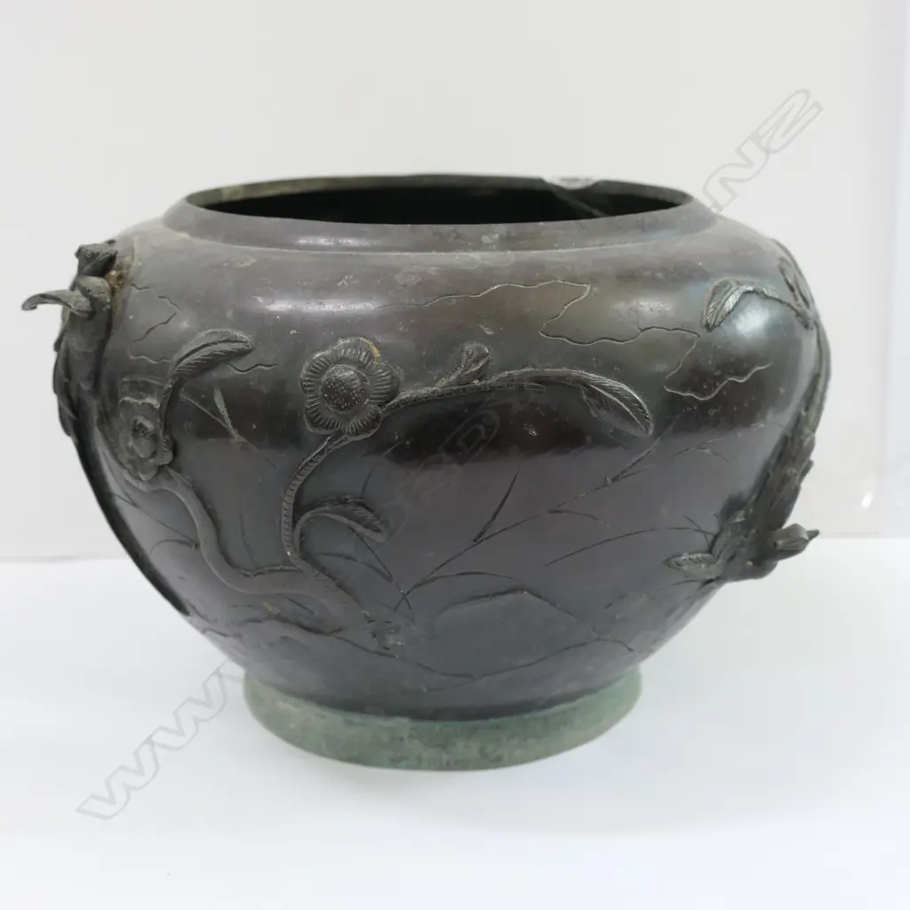 JAPANESE BRONZE JARDINIERE Image 1++