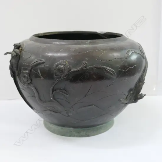 JAPANESE BRONZE JARDINIERE