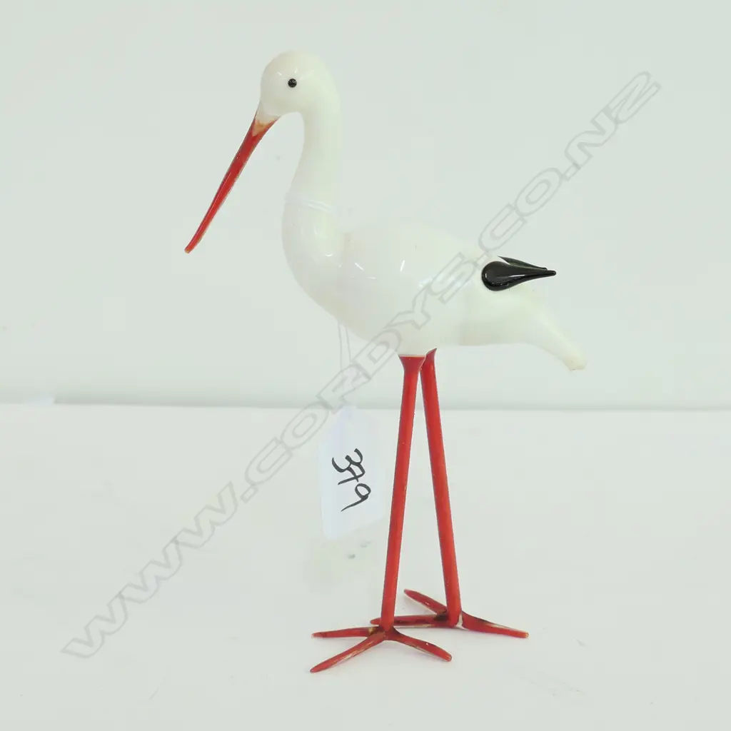 HAND BLOWN GLASS CRANE H 170 MM Image 1++