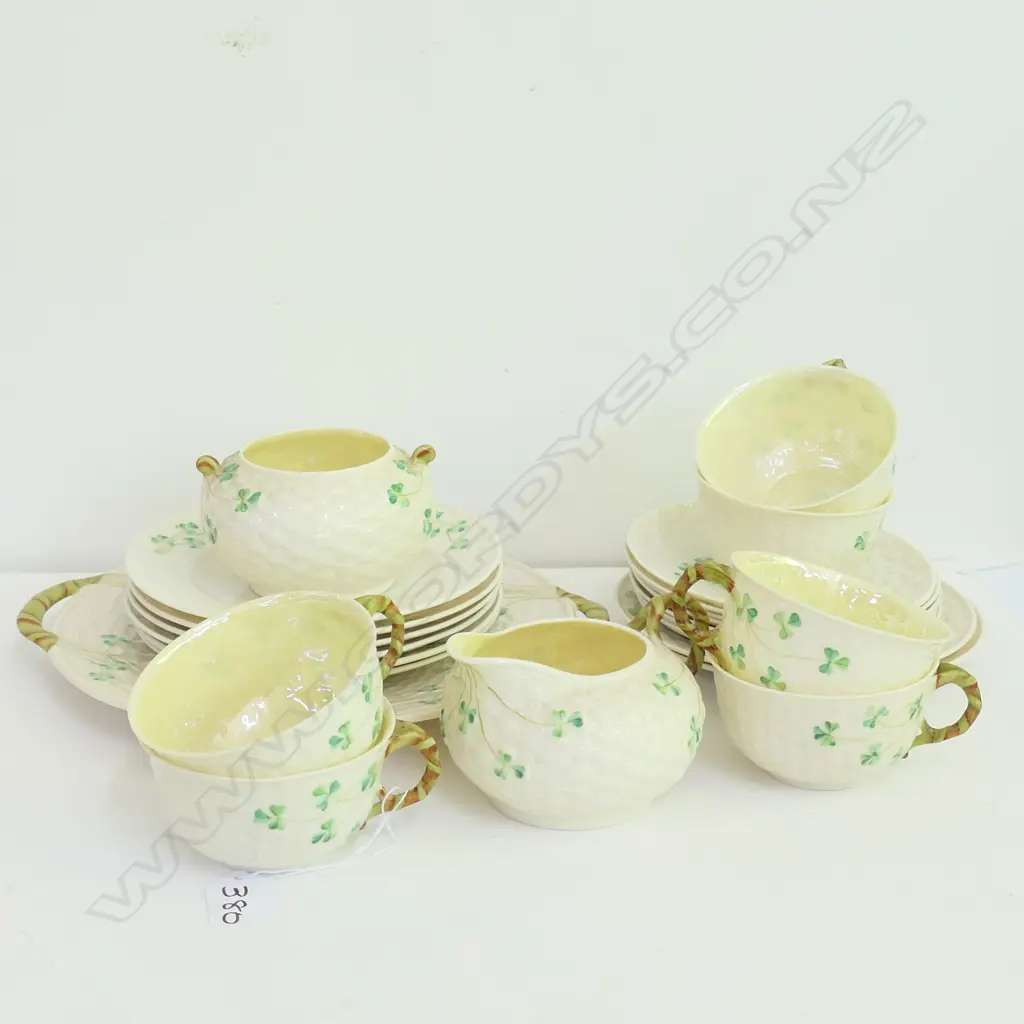 6 BELLEEK CUPS/ASST PLATES ETC Image 1++