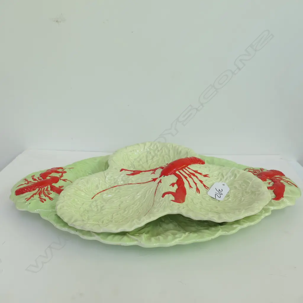 TWO CARLTON WARE LOBSTER PLATTERS Image 1++