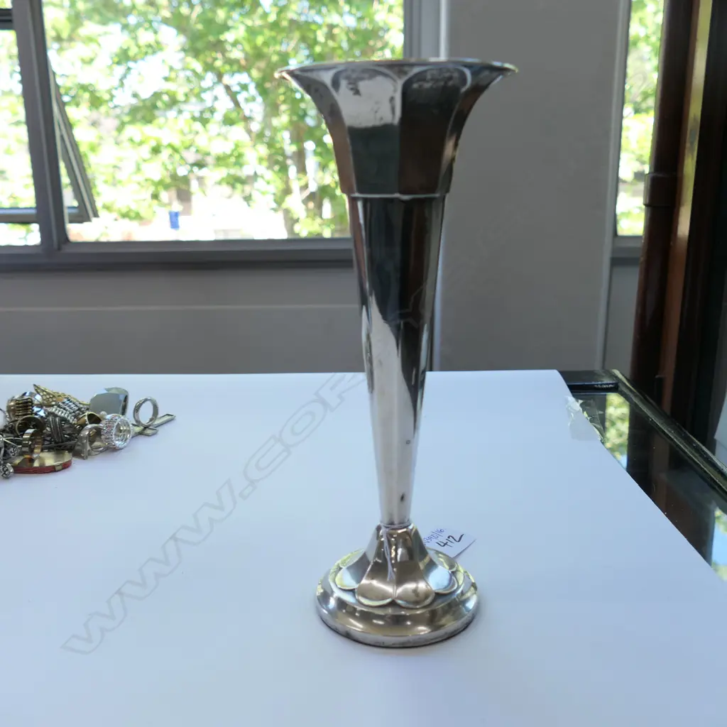 STG SILVER POSY VASE C. 1925 Image 1++