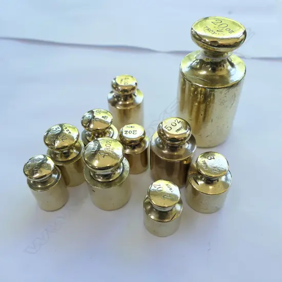 10 IMPERIAL BRASS WEIGHTS