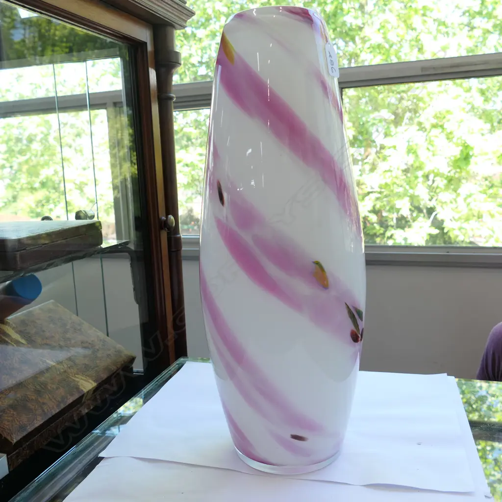 ART GLASS VASE - 490MM H X 95MM DIA Image 1++