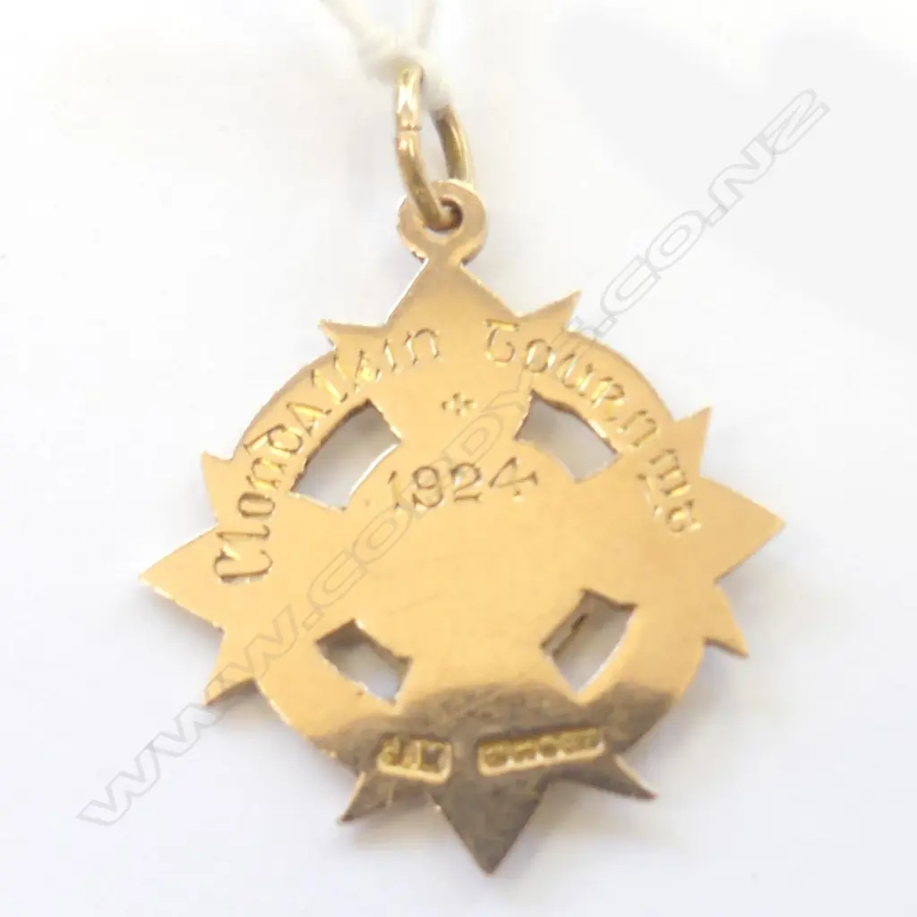 9CT GOLD FOB MEDAL, 6.13gm Image 1++