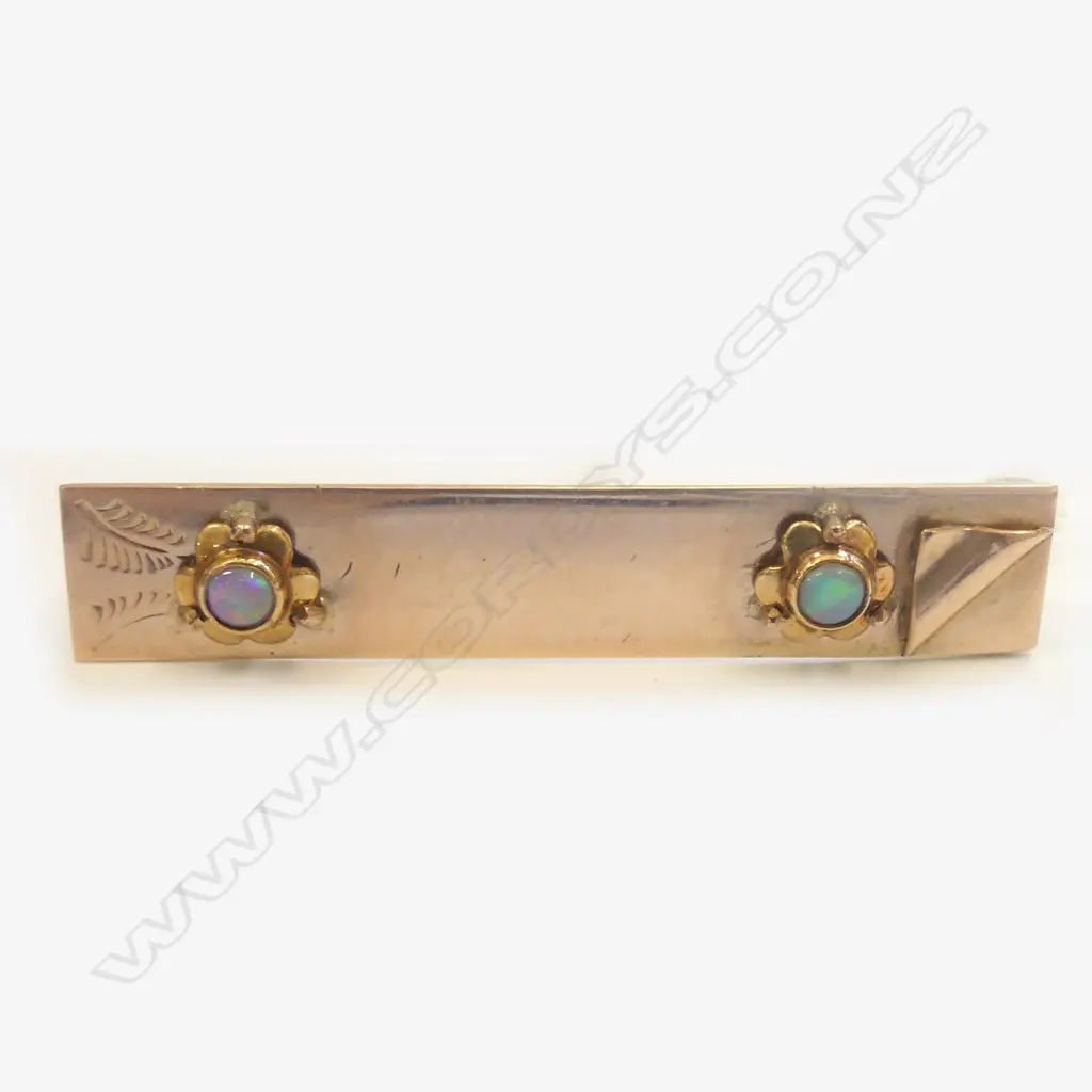 9CT OPAL BROOCH 2.82gm Image 1++