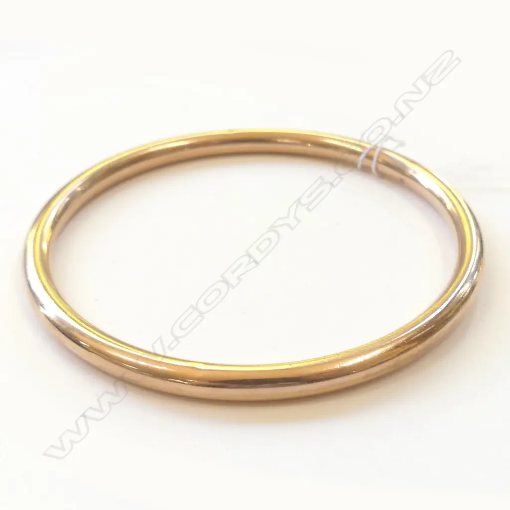 9CT GOLD OVER SILVER SLAVE BANGLE Image 1++