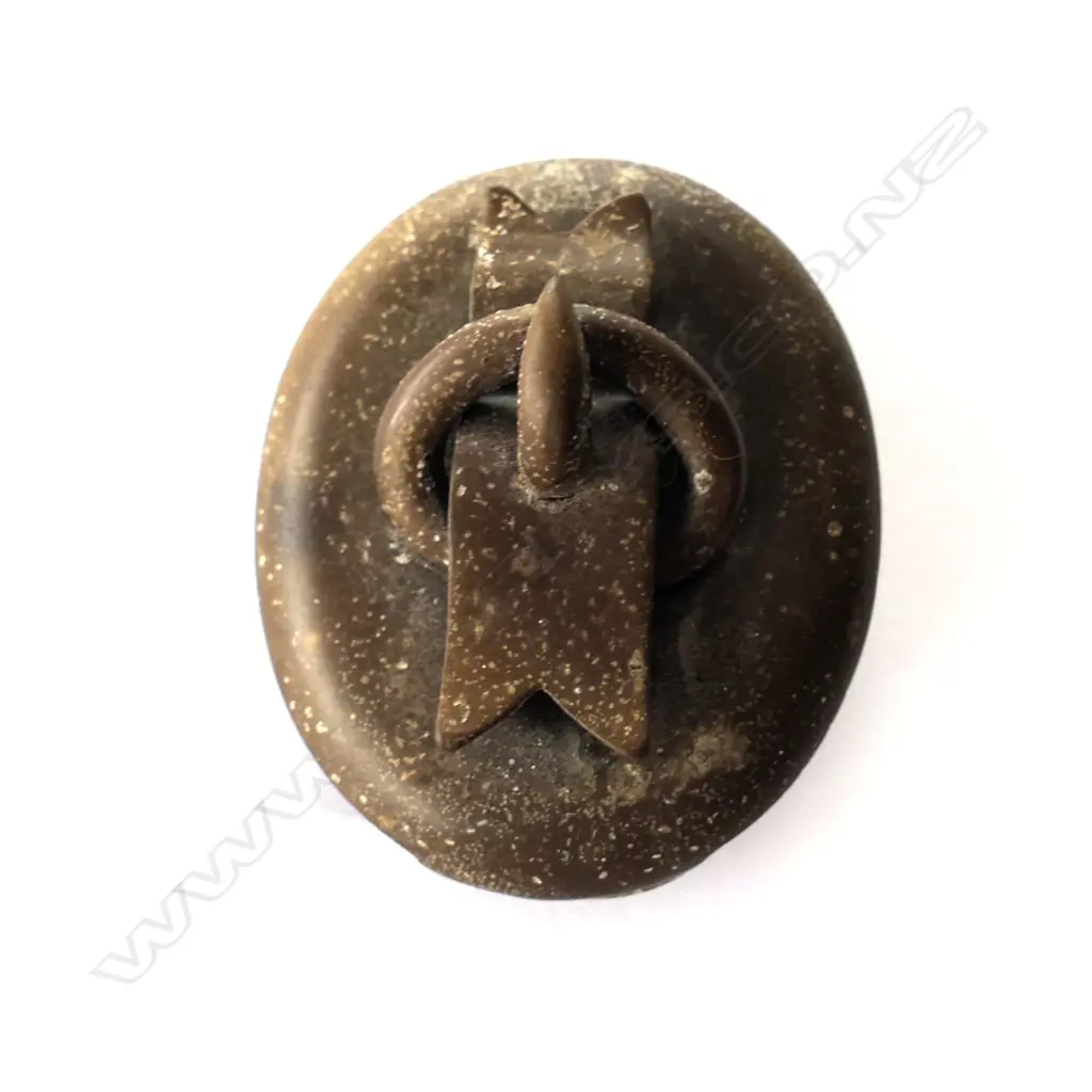 VICTORIAN BUCKLE BROOCH POSS. VULCANITE Image 1++