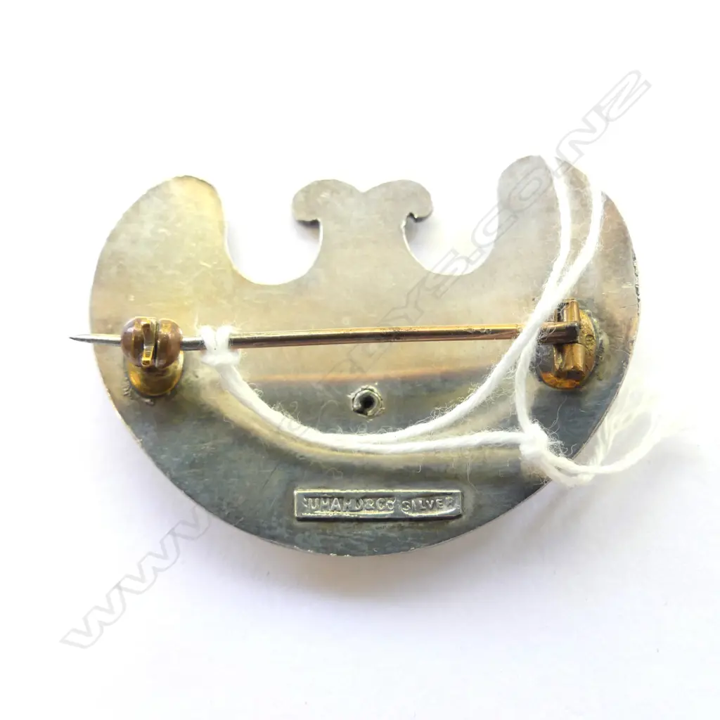 SUHARD & CO. SILVER & ENAMEL BROOCH Image 1++