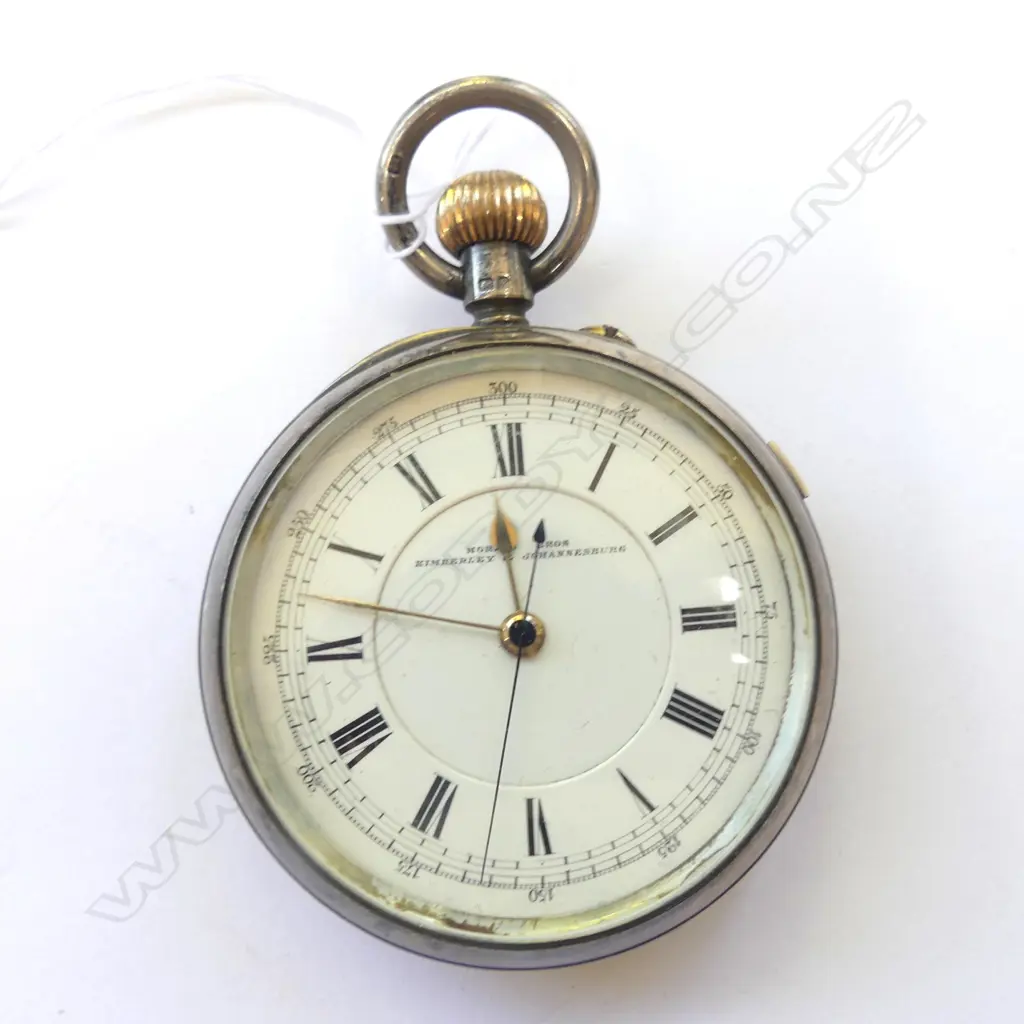 EARLY 20THC MORRIS BROS. SILVER CHRONOMETER ? POCKET WATCH Image 1++