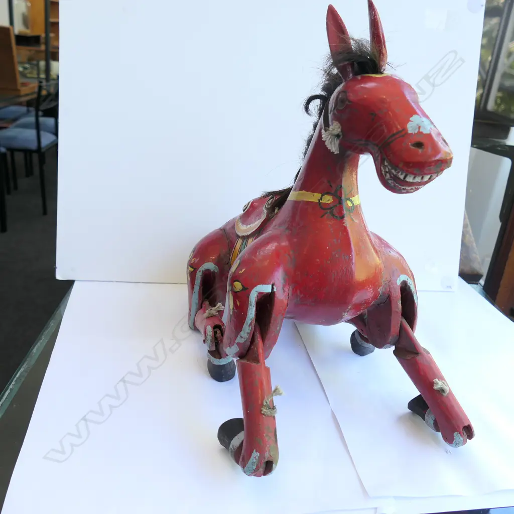 VICTORIAN PUPPET HORSE 380MM L Image 1++