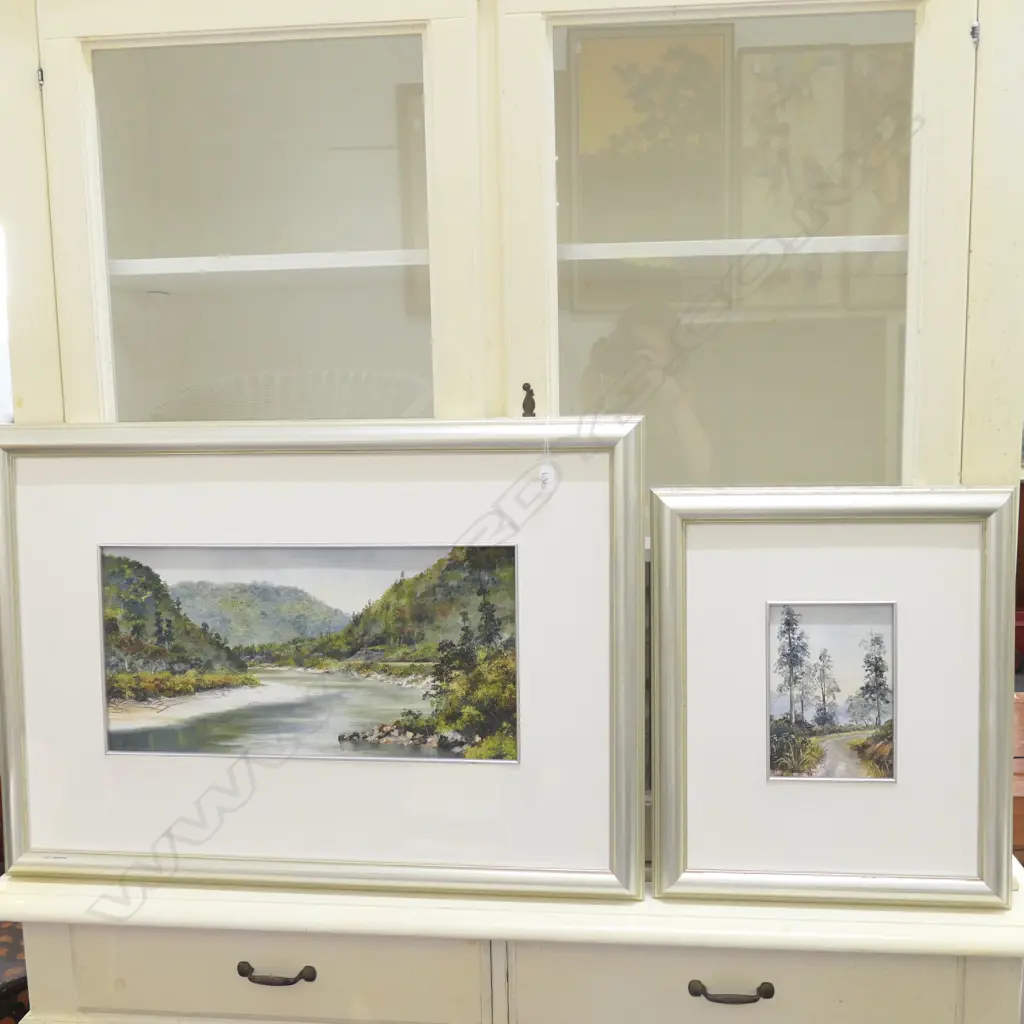 2 OIL PAINTINGS BY STEEL RIVER SCENE 250X500mm... Image 1++