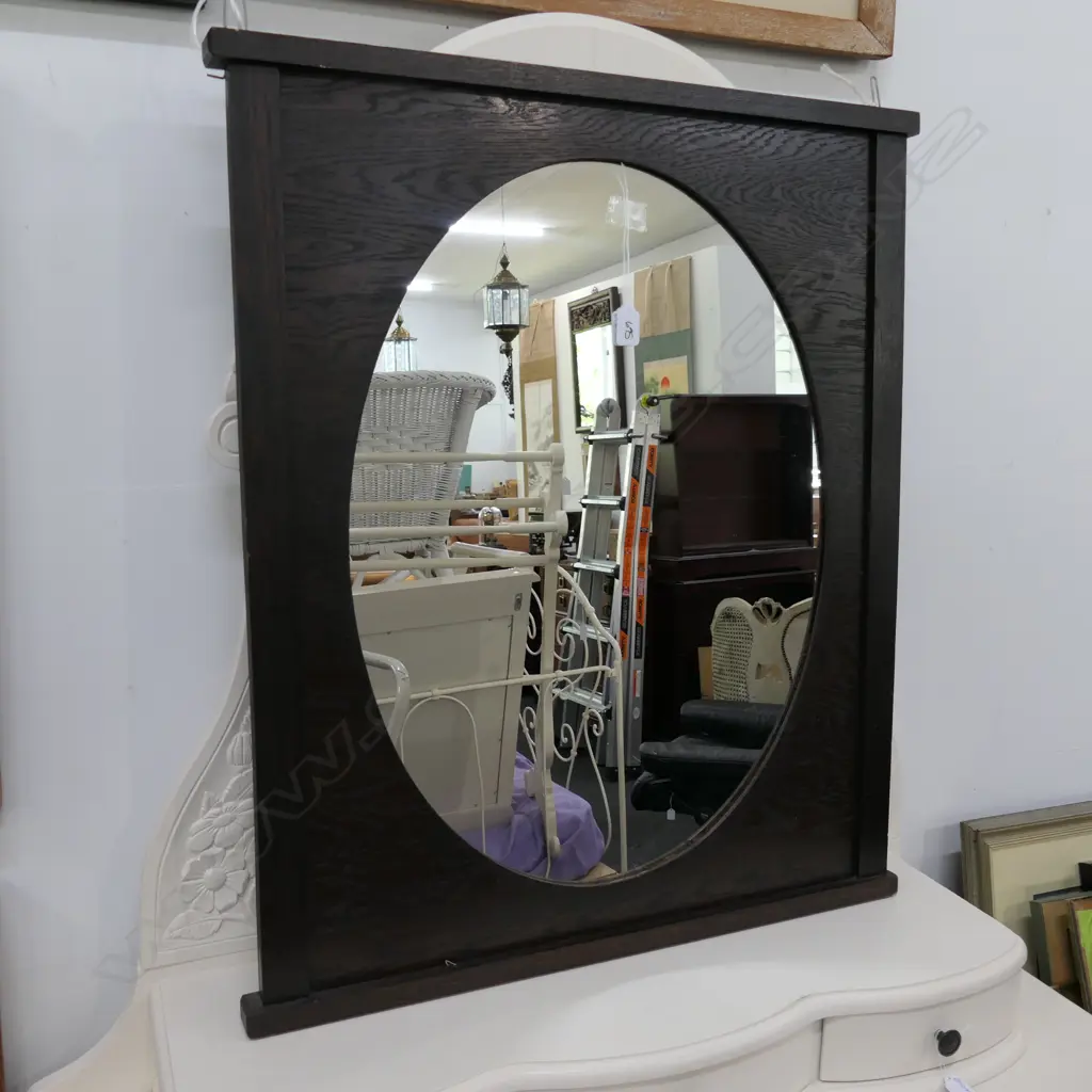 DECO OAK MIRROR 800MM H Image 1++
