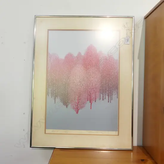 MODERN JAPANESE WOOD BLOCK 20/150 SIGNED DATED '84