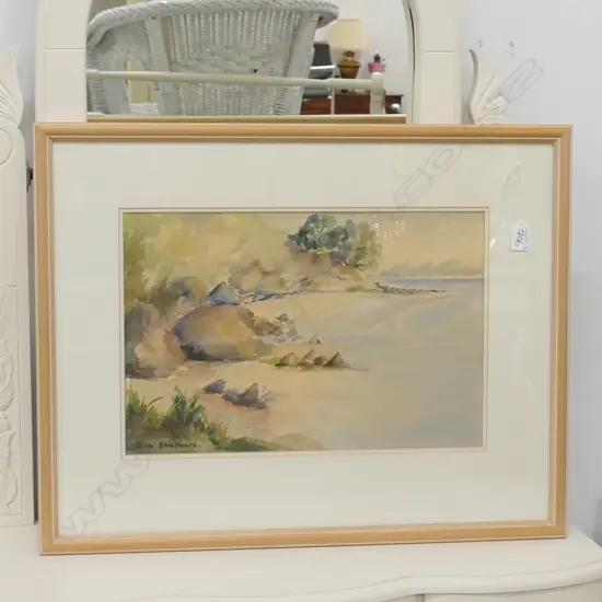 ELVA COASTAL W/C PAINTING 280 X 430mm