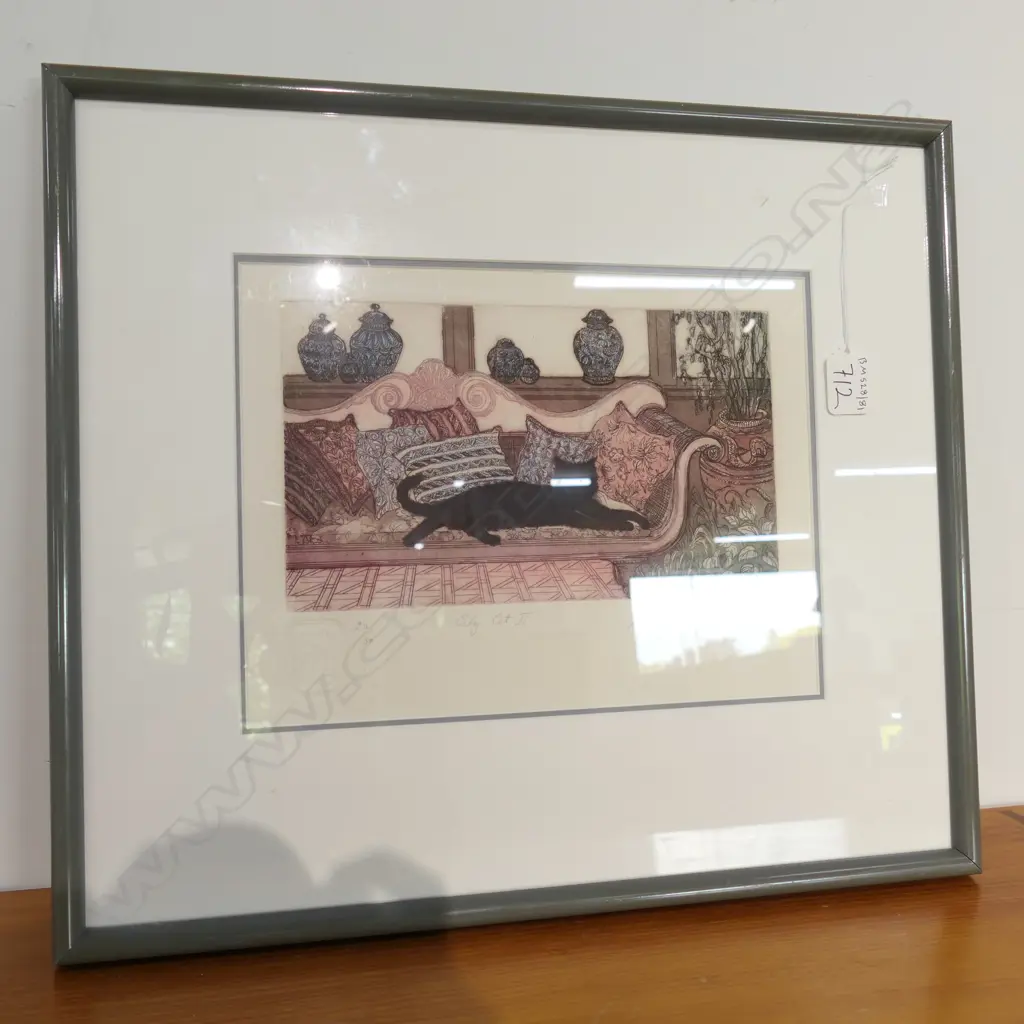 KAROL BURROWS ETCHING CITY CAT II Image 1++