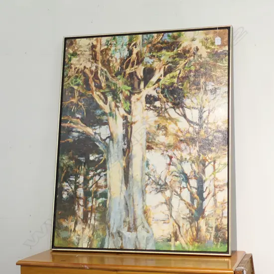 WILLIAM AITKIN "TWIN TREES" 1982 OIL ON CANVAS 970 X 770 MM