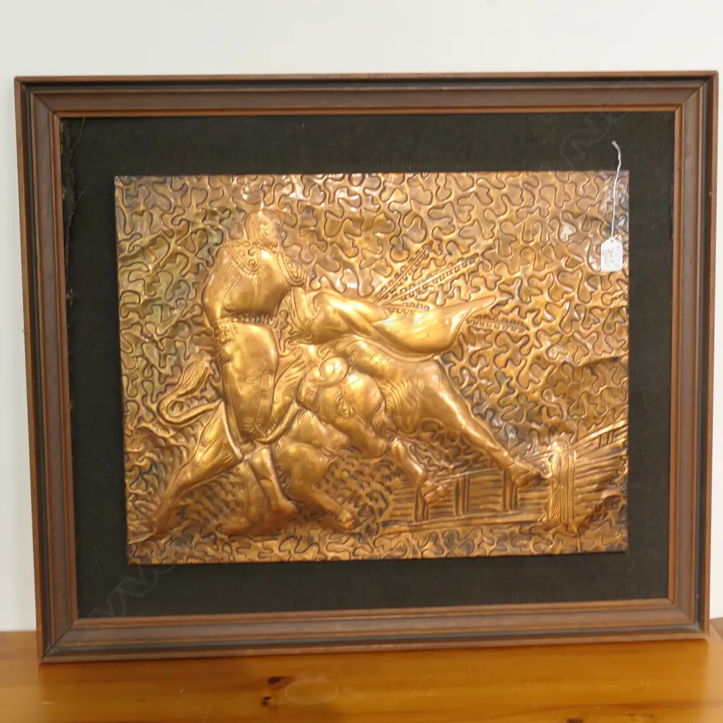 RETRO EMBOSSED COPPER PANEL MATADOR  Image 1++