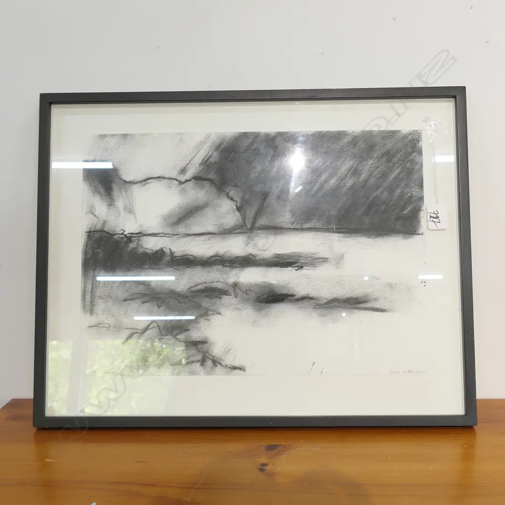 GRAPHITE LANDSCAPE 'AUAHI' SGD MCQUEEN DATED '99 Image 1++