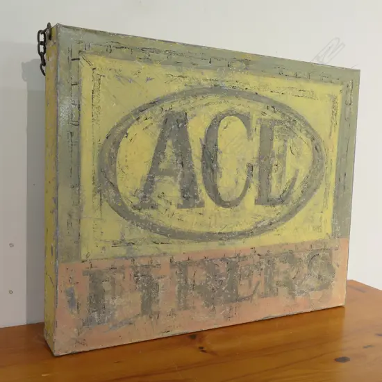 VINTAGE METAL SIGN 570MM W 460MM H