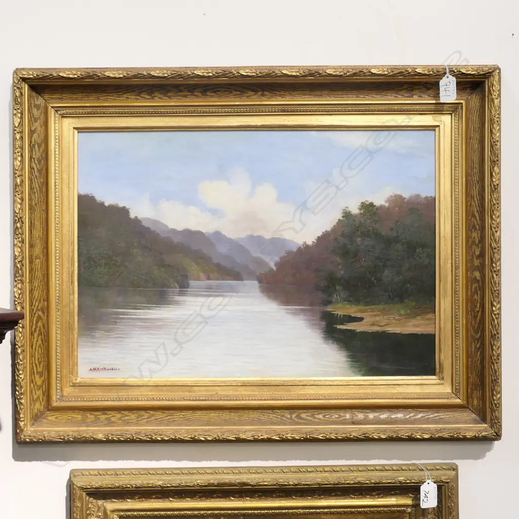 A M RICHARDSON, LANDSCAPE, OIL ON BOARD Image 1++