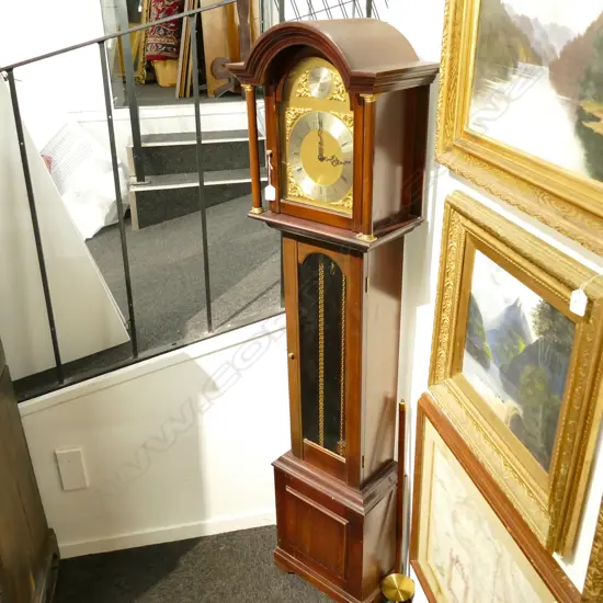 MAHOGANY GRANDMOTHER CLOCK