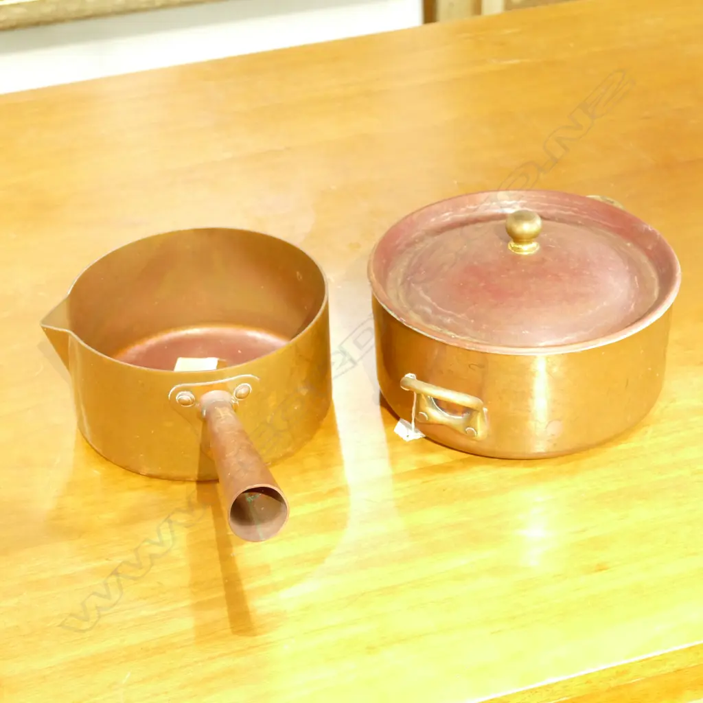 2 FRENCH VINTAGE COPPER POTS Image 1++
