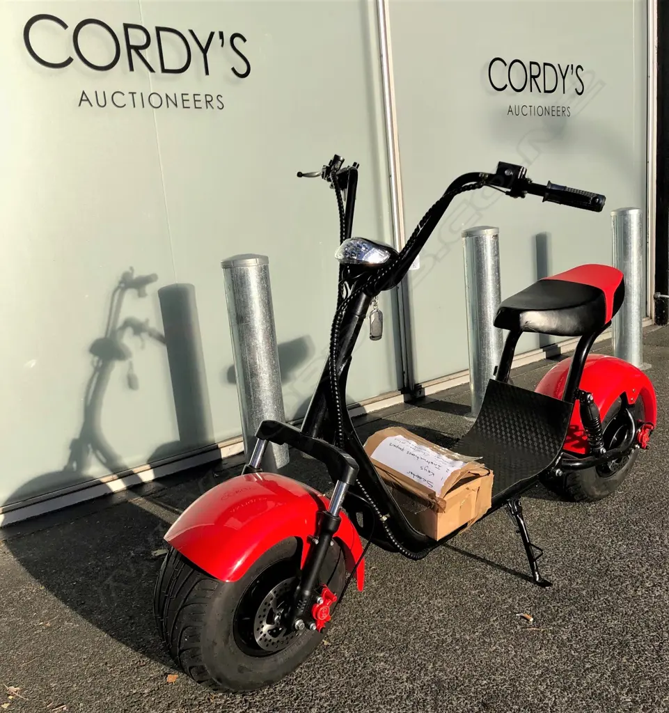 RED ELECTRIC BICYCLE SCOOTER AS NEW Image 1++