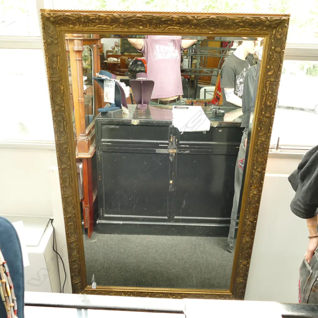 LARGE GILT FRAMED, BEVELLED EDGE MIRROR 1070 X 1620MM  Image 1++