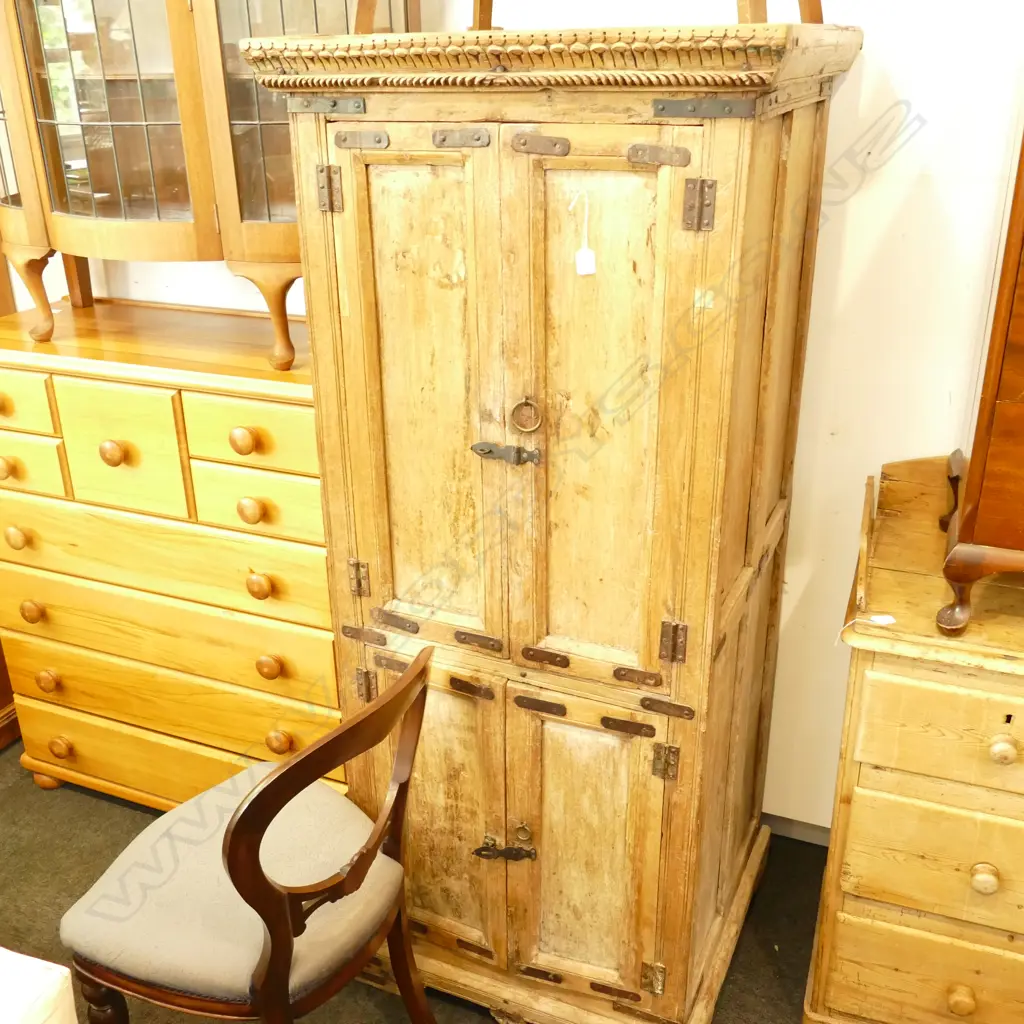 19thC EASTERN CUPBOARD 2 prs OF DOORS... Image 1++