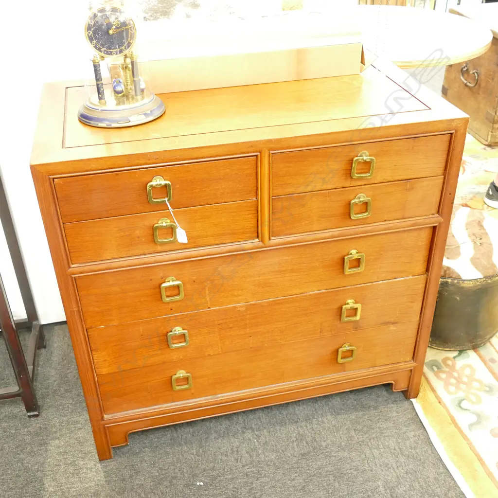 CHINESE TEAK CHEST OF 7 DRAWERS Image 1++
