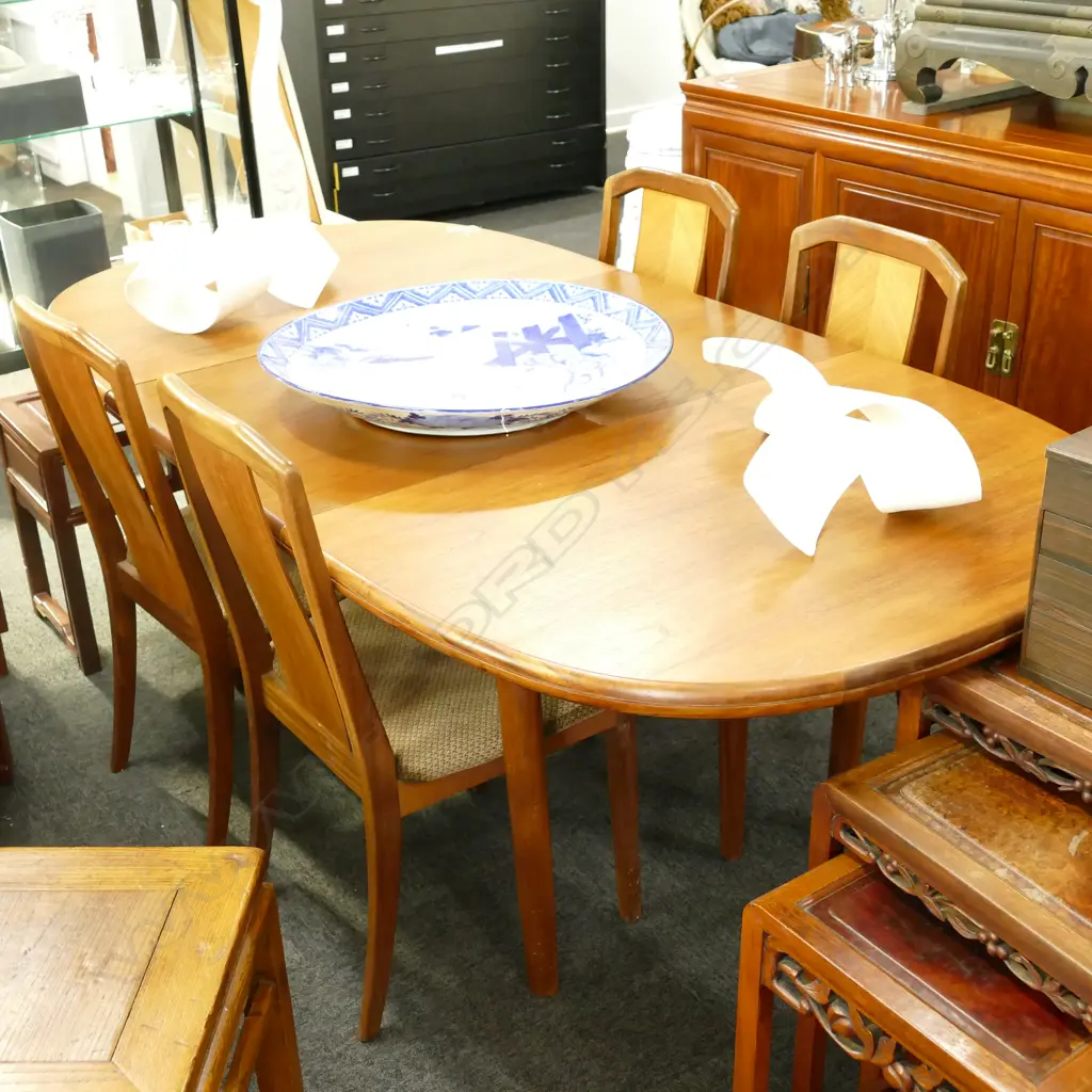 G-PLAN MID-CENTURY DINING TABLE w BUTTERFLY LEAF, + 4 CHAIRS Image 1++