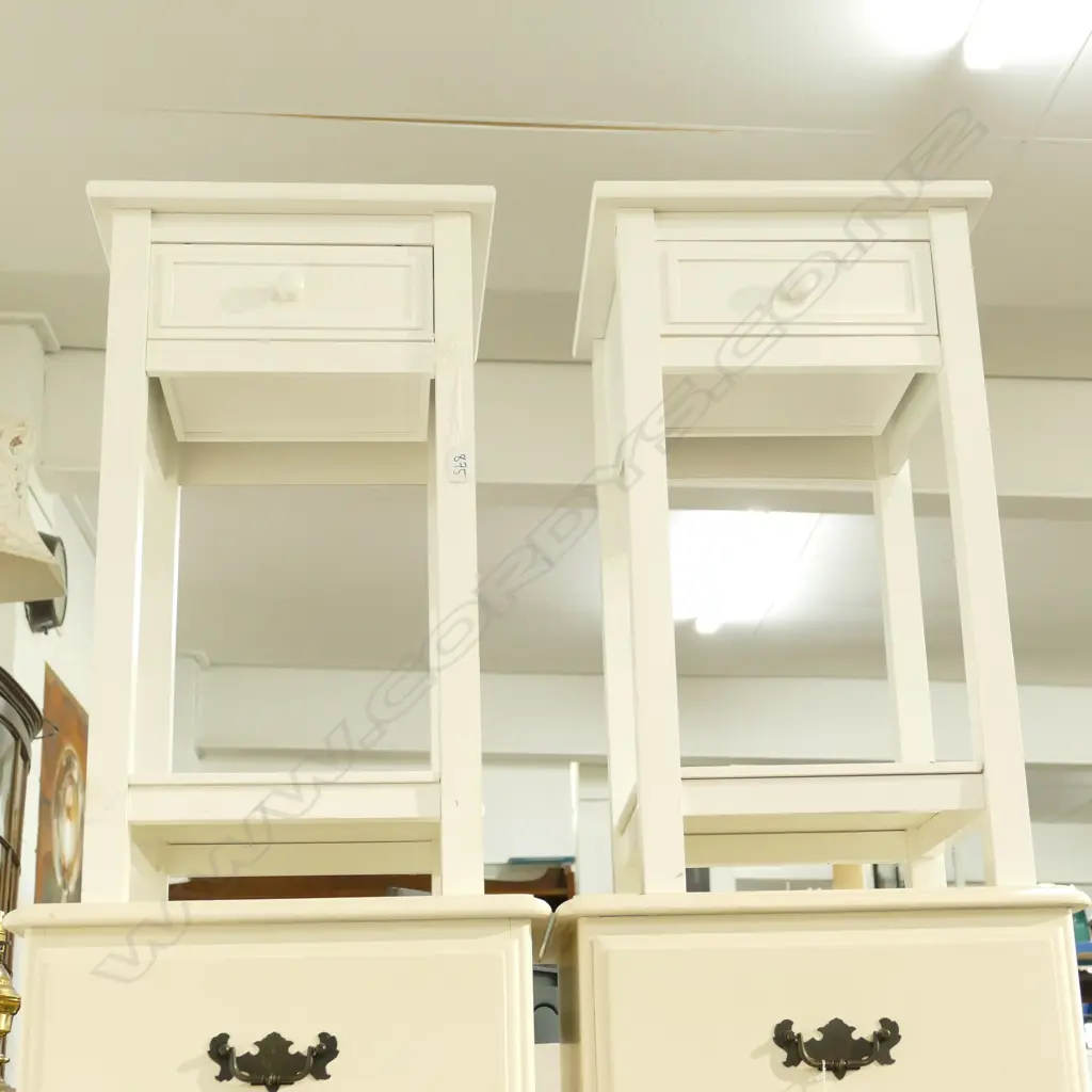 PR OF WHITE BEDSIDE CABINETS H 650 MM Image 1++