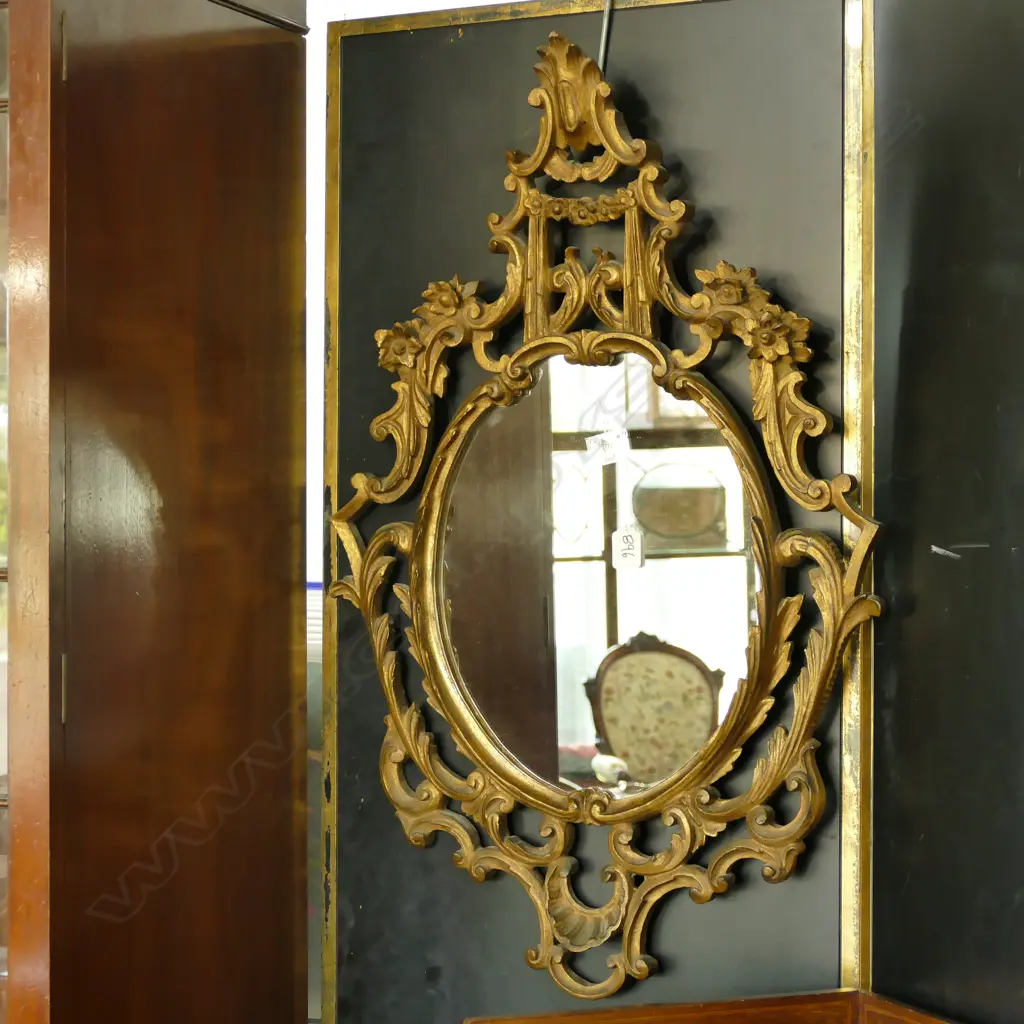 GILT FRAMED MIRROR H.790 MM Image 1++