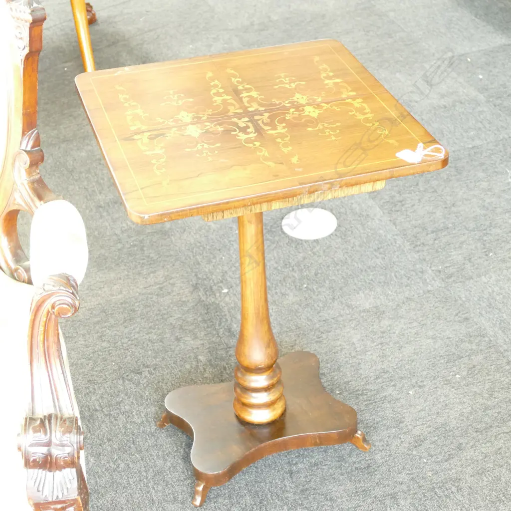 SORRENTO INLAY PEDESTAL OCCASSIONAL TABLE Image 1++