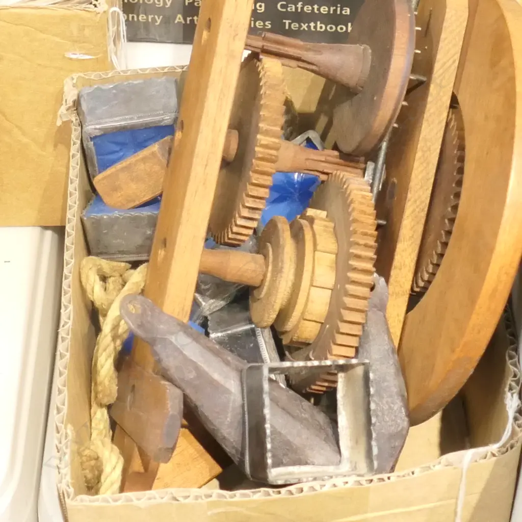 BOX LOT WALL CLOCK BLUE GLASS SALTS ? ETC Image 1++