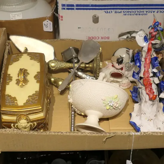 LOT ASST CHINA / BRASS CANDLESTICKS / EP ETC