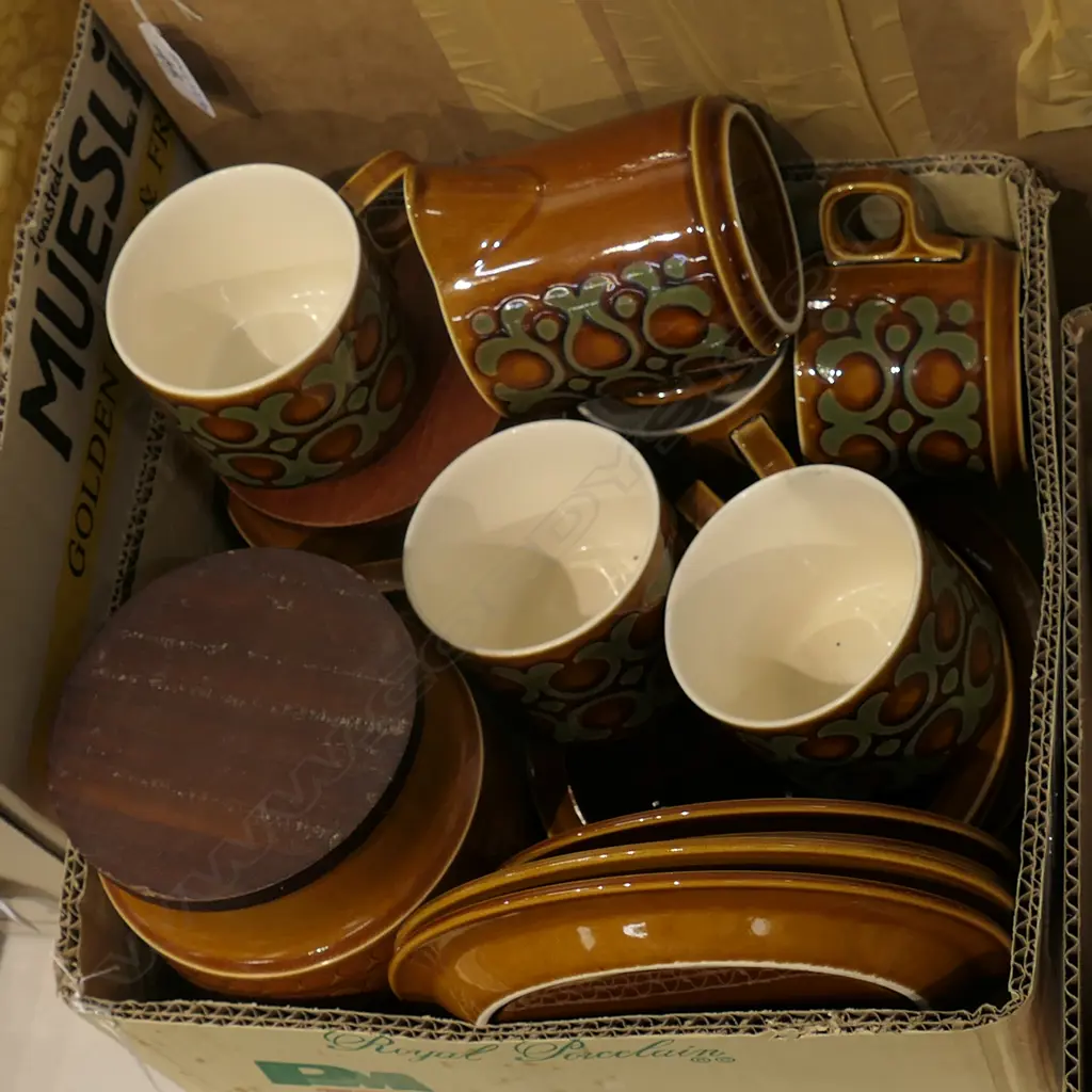 BOX RETRO HORNSEA "BRONTE" PART COFFEE SET + JARS Image 1++