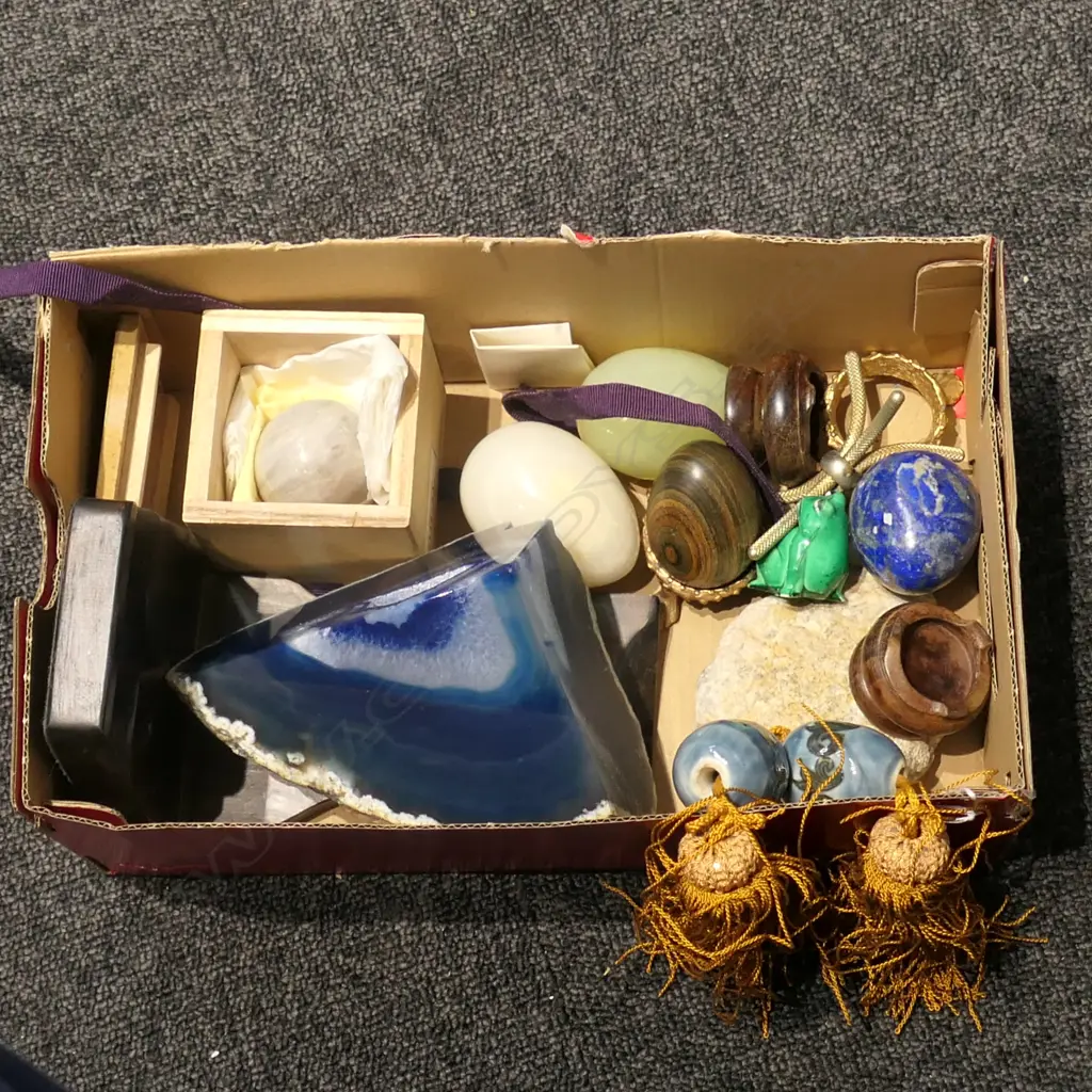 BOX LOT MARBLE EGGS ETC Image 1++