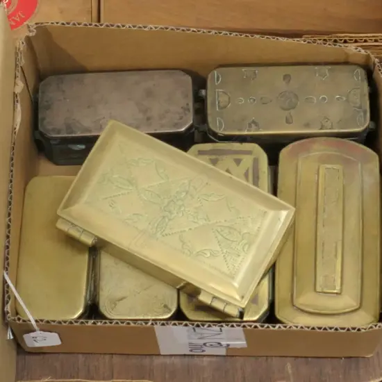 BOX LOT INDONESIAN BRASS BOXES