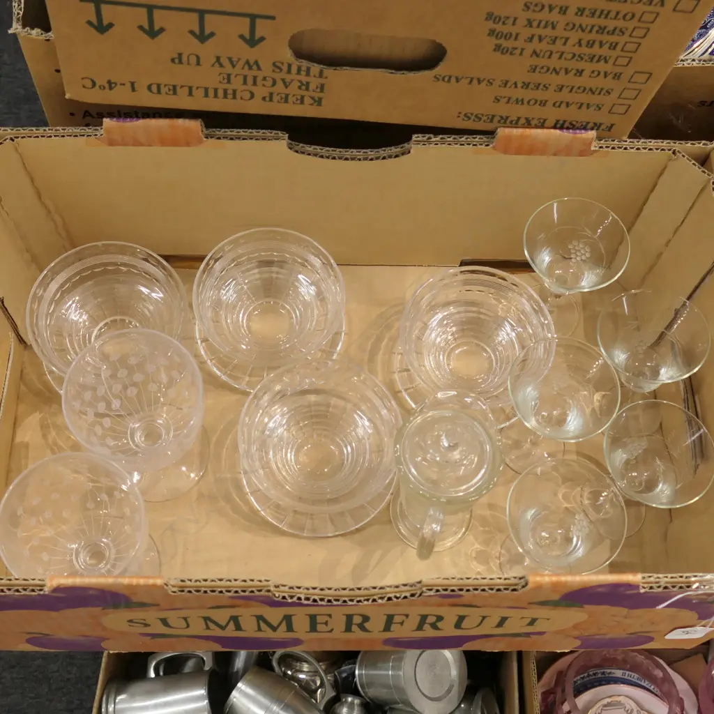 LOT OF ASST CRYSTAL GLASSES /DESSERTS ETC Image 1++