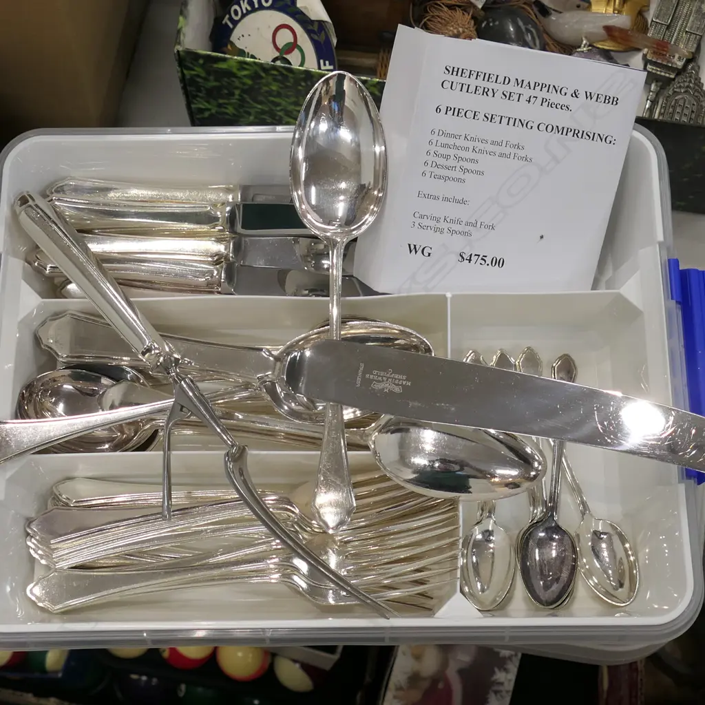 47 PCE 6 PLACE SETTING MAPPIN & WEBB CUTLERY Image 1++