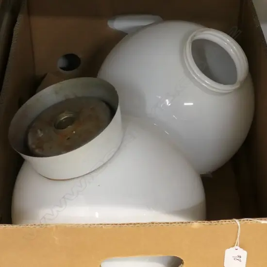 PAIR OF ART DECO GLOBE LIGHT SHADES