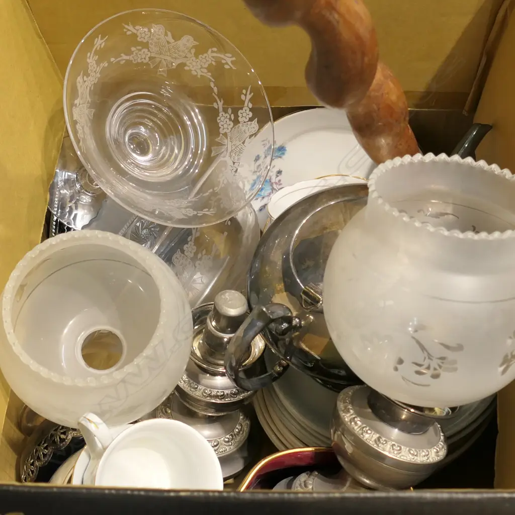 LOT ASST CHINA/CRYSTAL/WALKING STICK ETC Image 1++