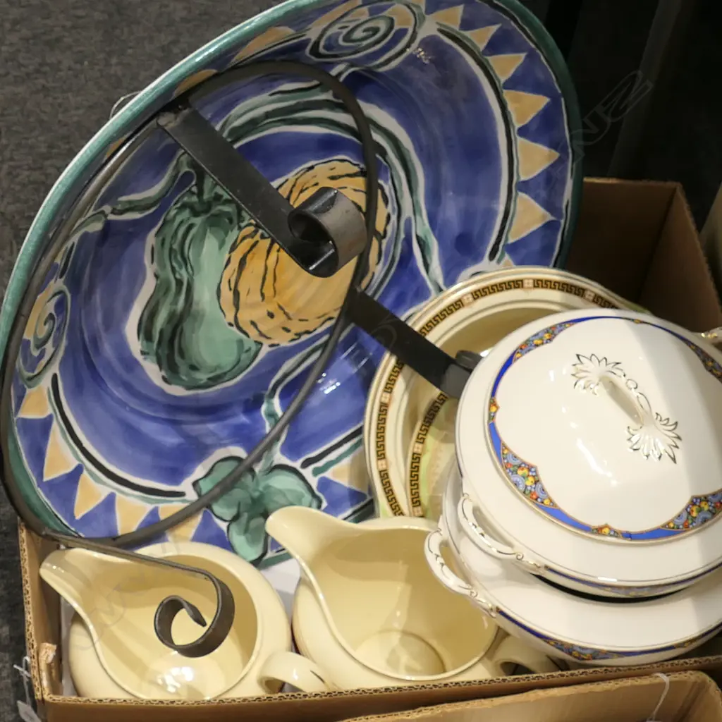 BOX ASST CERAMICS; PLATE, JUG, TUREENS ETC Image 1++